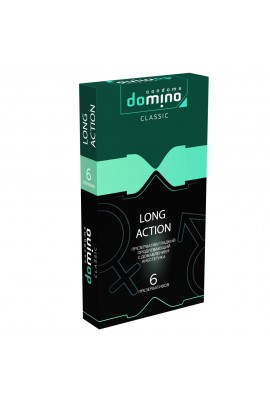 Презервативы "Domino Long Action", пролонгирующие, 6 шт.